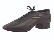 Crown Dance Shoes, 517S, Black Leather, 1” Heel