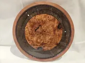 10.5" Round Lazy Susan With Burl