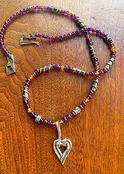 Claireworks / ART STUDIO — More Than Words Can Say... sterling silver and amethyst/garnet/amber