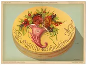 1903 Antique German CAKE DECORATING Print, Krackhart's Pastry Book