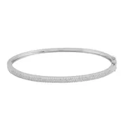 14k White Gold Diamond Bangle