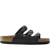 Birkenstock Florida Soft Footbed Sandals - Oiled Leather - Black