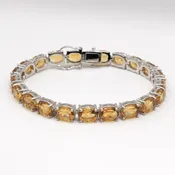 Citrine Oval Sterling Silver Bracelet — Gallery of Gems & Minerals