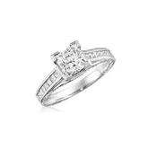 14KT 0.75CT Vintage Square Engagement Ring (Semi-Mount)
