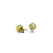 10K Gold Kite Stud Earrings in Peridot