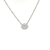 14KT White Gold Diamond Cluster Pendant — Joe Marche By the Sea