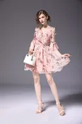 3D Flower Chiffon Dress