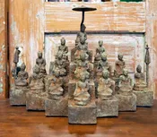 Borobudur Brass Buddha Set — china woods fine furniture