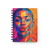Colorful Pop Art Portrait Spiral Journal — "Poetry Book" — typeplusprint