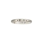 2.5mm Modeled Band in Silver with White & Cognac Diamonds