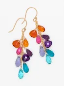 Lorelei Cluster Earrings - Rainbow