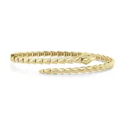 14K GOLD DIAMOND & EMERALD FLEXIBLE SNAKE BANGLE