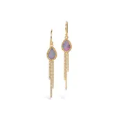 Amáli Australian Opal Gold Tassel Earrings