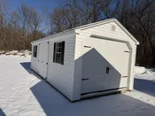 12×24 White vinyl sided  Garage unit.