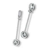 Platinum gyro earrings