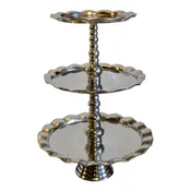 3 TIERED STAINLESS SERVING TRAY — PREMIERE PARTY RENTS