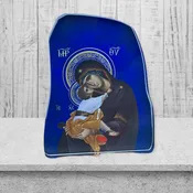 Acrylic Virgin Mary and Jesus Icon (Blue)