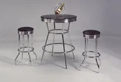 3PC BAR TABLE/CHAIR SET (SWIVAL)