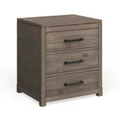 2-Drawer Nightstand in Weathered Grey